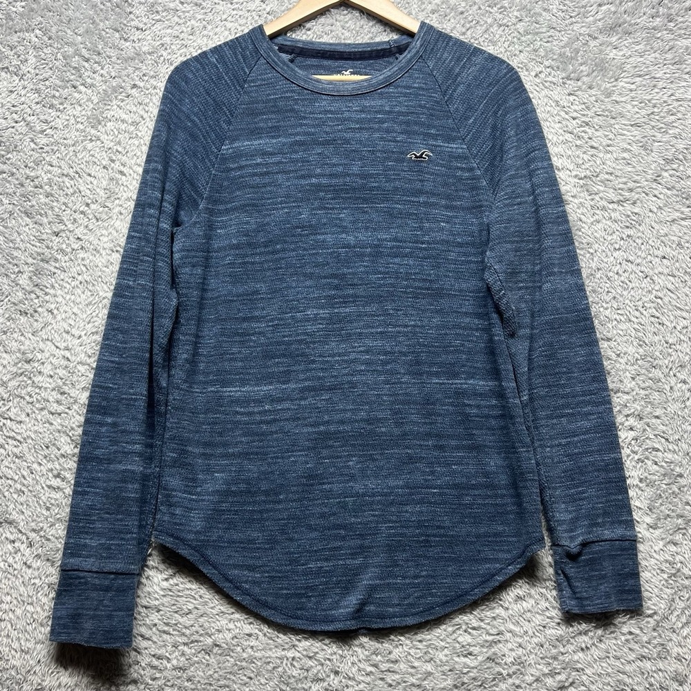 Hollister Shirt Mens Medium Blue Raglan Sleeve Seagull Logo Must Have Collection
